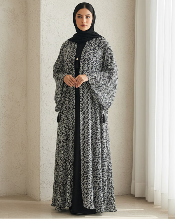 Printed Chiffon Maxi with Stole