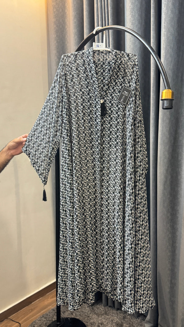 Printed Chiffon Maxi with Stole